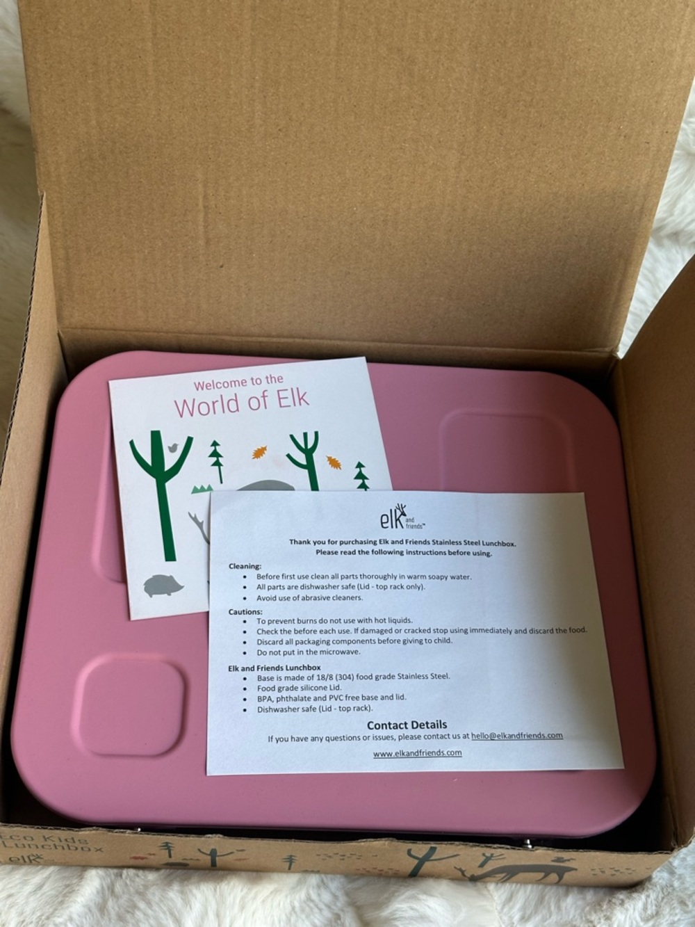 NWT Elk and Friends Lunch Box Bento Tray - Picture 2 of 8
